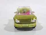Mattel Polly Pocket Convertible Lime Yellow and Pink Plastic Body Die Cast Toy Car Vehicle L4357