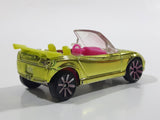 Mattel Polly Pocket Convertible Lime Yellow and Pink Plastic Body Die Cast Toy Car Vehicle L4357