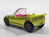 Mattel Polly Pocket Convertible Lime Yellow and Pink Plastic Body Die Cast Toy Car Vehicle L4357