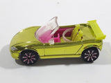 Mattel Polly Pocket Convertible Lime Yellow and Pink Plastic Body Die Cast Toy Car Vehicle L4357