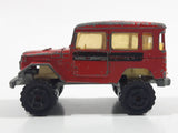 Majorette No. 277 Toyota 4x4 Red 1/53 Scale Die Cast Toy Car Vehicle with Opening Rear Window - Missing Rear Window