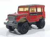Majorette No. 277 Toyota 4x4 Red 1/53 Scale Die Cast Toy Car Vehicle with Opening Rear Window - Missing Rear Window