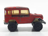 Majorette No. 277 Toyota 4x4 Red 1/53 Scale Die Cast Toy Car Vehicle with Opening Rear Window - Missing Rear Window
