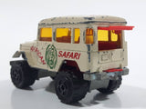 Majorette No. 277 Toyota 4x4 African Safari Cream White 1/53 Scale Die Cast Toy Car Vehicle with Opening Rear Window