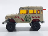 Majorette No. 277 Toyota 4x4 African Safari Cream White 1/53 Scale Die Cast Toy Car Vehicle with Opening Rear Window