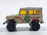 Majorette No. 277 Toyota 4x4 African Safari Cream White 1/53 Scale Die Cast Toy Car Vehicle with Opening Rear Window