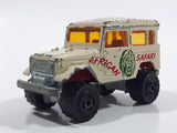 Majorette No. 277 Toyota 4x4 African Safari Cream White 1/53 Scale Die Cast Toy Car Vehicle with Opening Rear Window