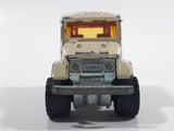 Majorette No. 277 Toyota 4x4 African Safari Cream White 1/53 Scale Die Cast Toy Car Vehicle with Opening Rear Window