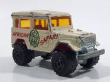 Majorette No. 277 Toyota 4x4 African Safari Cream White 1/53 Scale Die Cast Toy Car Vehicle with Opening Rear Window