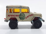 Majorette No. 277 Toyota 4x4 African Safari Cream White 1/53 Scale Die Cast Toy Car Vehicle with Opening Rear Window