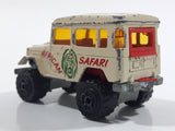 Majorette No. 277 Toyota 4x4 African Safari Cream White 1/53 Scale Die Cast Toy Car Vehicle with Opening Rear Window