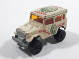 Majorette No. 277 Toyota 4x4 African Safari Cream White 1/53 Scale Die Cast Toy Car Vehicle with Opening Rear Window