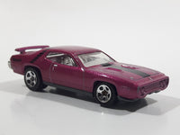 2012 Hot Wheels '71 Plymouth Road Runner Magenta Die Cast Toy Muscle Car Vehicle