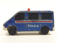 Majorette Sonic Flashers No. 243 Ford Transit Van Police Blue 1/60 Scale Die Cast Toy Car Vehicle