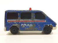 Majorette Sonic Flashers No. 243 Ford Transit Van Police Blue 1/60 Scale Die Cast Toy Car Vehicle