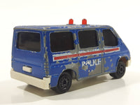 Majorette Sonic Flashers No. 243 Ford Transit Van Police Blue 1/60 Scale Die Cast Toy Car Vehicle