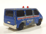 Majorette Sonic Flashers No. 243 Ford Transit Van Police Blue 1/60 Scale Die Cast Toy Car Vehicle