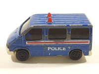 Majorette Sonic Flashers No. 243 Ford Transit Van Police Blue 1/60 Scale Die Cast Toy Car Vehicle