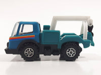 Vintage KY (Kai Yip) Steel Roder Teal Blue and White Wrecker Tow Truck Plastic and Pressed Steel Toy Car Vehicle