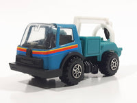 Vintage KY (Kai Yip) Steel Roder Teal Blue and White Wrecker Tow Truck Plastic and Pressed Steel Toy Car Vehicle