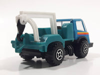 Vintage KY (Kai Yip) Steel Roder Teal Blue and White Wrecker Tow Truck Plastic and Pressed Steel Toy Car Vehicle