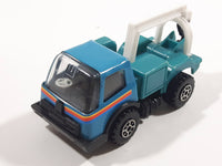 Vintage KY (Kai Yip) Steel Roder Teal Blue and White Wrecker Tow Truck Plastic and Pressed Steel Toy Car Vehicle