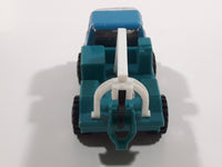 Vintage KY (Kai Yip) Steel Roder Teal Blue and White Wrecker Tow Truck Plastic and Pressed Steel Toy Car Vehicle