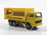 Majorette Leon's Canada's Only Furniture Superstores Semi Truck Yellow 1/100 Scale Die Cast Toy Car Vehicle with Opening Rear Doors