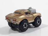 Micro Machines Style Ford Mustang with Blown Motor Gold Miniature Die Cast Toy Car Vehicle
