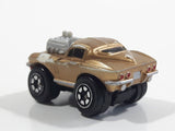 Micro Machines Style Ford Mustang with Blown Motor Gold Miniature Die Cast Toy Car Vehicle