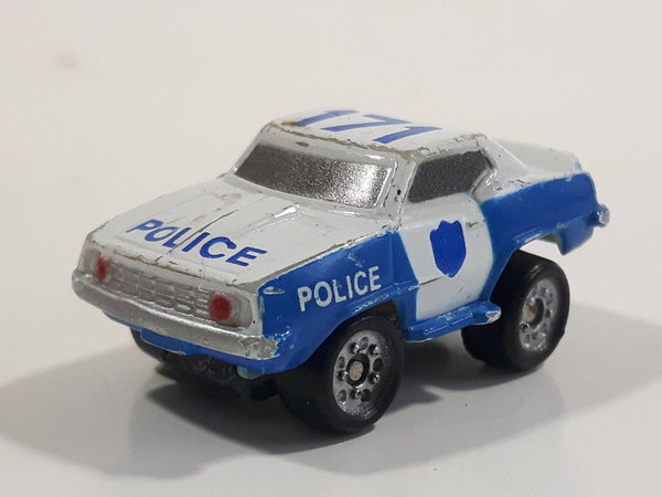 Micro Machines '69 Chevy Camaro Police 171 White Miniature Die Cast Toy Car Vehicle
