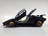 Majorette Lamborghini Countach 5000 Quattrovalvole 1:24 Scale Black Die Cast Toy Car Vehicle with Opening Scissor Doors and Hood