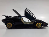 Majorette Lamborghini Countach 5000 Quattrovalvole 1:24 Scale Black Die Cast Toy Car Vehicle with Opening Scissor Doors and Hood