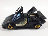 Majorette Lamborghini Countach 5000 Quattrovalvole 1:24 Scale Black Die Cast Toy Car Vehicle with Opening Scissor Doors and Hood