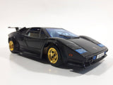 Majorette Lamborghini Countach 5000 Quattrovalvole 1:24 Scale Black Die Cast Toy Car Vehicle with Opening Scissor Doors and Hood