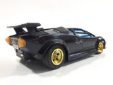 Majorette Lamborghini Countach 5000 Quattrovalvole 1:24 Scale Black Die Cast Toy Car Vehicle with Opening Scissor Doors and Hood