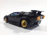 Majorette Lamborghini Countach 5000 Quattrovalvole 1:24 Scale Black Die Cast Toy Car Vehicle with Opening Scissor Doors and Hood