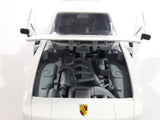 Majorette Porsche 944 Turbo 1:24 Scale White Die Cast Toy Car Vehicle with Opening Doors, Hood, and Hatch