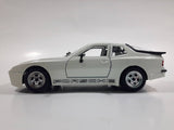 Majorette Porsche 944 Turbo 1:24 Scale White Die Cast Toy Car Vehicle with Opening Doors, Hood, and Hatch