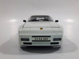 Majorette Porsche 944 Turbo 1:24 Scale White Die Cast Toy Car Vehicle with Opening Doors, Hood, and Hatch