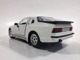 Majorette Porsche 944 Turbo 1:24 Scale White Die Cast Toy Car Vehicle with Opening Doors, Hood, and Hatch