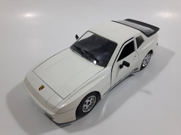 Majorette Porsche 944 Turbo 1:24 Scale White Die Cast Toy Car Vehicle with Opening Doors, Hood, and Hatch