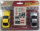 Rare Radio Shack Zip Zaps Micro RC Super Street Body Kit Acura Integra Type R Yellow and Acura RSX Silver with Rims, Tires, and Stickers New in Package