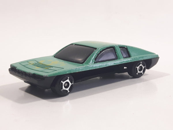 Unknown Brand #55 Teal Green Die Cast Toy Car Vehicle Busted Base