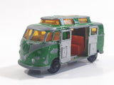 Vintage Lesney Matchbox Series No. 34 High Raised Roof Volkswagen Camper Van Painted Green Die Cast Toy Car Vehicle with Opening Doors