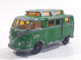 Vintage Lesney Matchbox Series No. 34 High Raised Roof Volkswagen Camper Van Painted Green Die Cast Toy Car Vehicle with Opening Doors