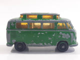 Vintage Lesney Matchbox Series No. 34 High Raised Roof Volkswagen Camper Van Painted Green Die Cast Toy Car Vehicle with Opening Doors