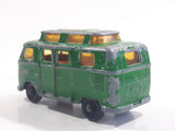 Vintage Lesney Matchbox Series No. 34 High Raised Roof Volkswagen Camper Van Painted Green Die Cast Toy Car Vehicle with Opening Doors