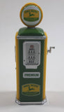 1950s Style John Deere Miniature 3 3/8" Tall Die Cast Metal Gas Pump - Missing Hose