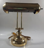 Vintage Curved All Brass Piano Bankers Desk Lamp